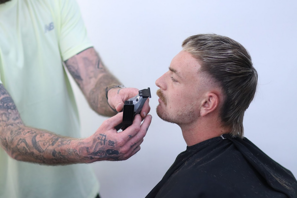 Barber training in action